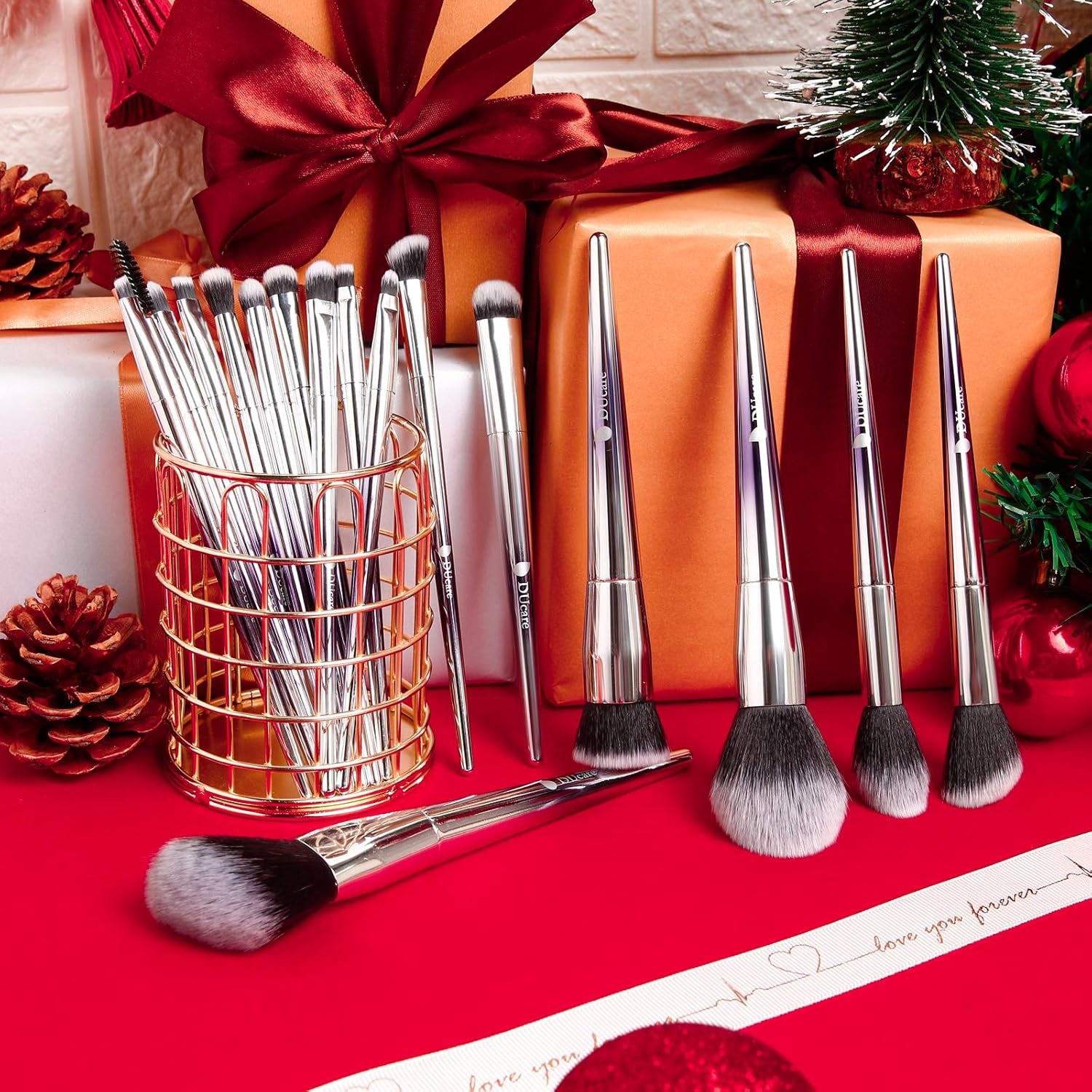 Makeup Brushes Set 17Pcs Professional Makeup Brushes Face Eye Shadow Eyeliner Foundation Blush Lip Powder Blending Brushes