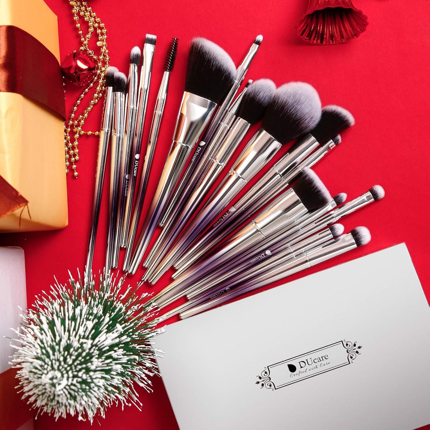 Makeup Brushes Set 17Pcs Professional Makeup Brushes Face Eye Shadow Eyeliner Foundation Blush Lip Powder Blending Brushes