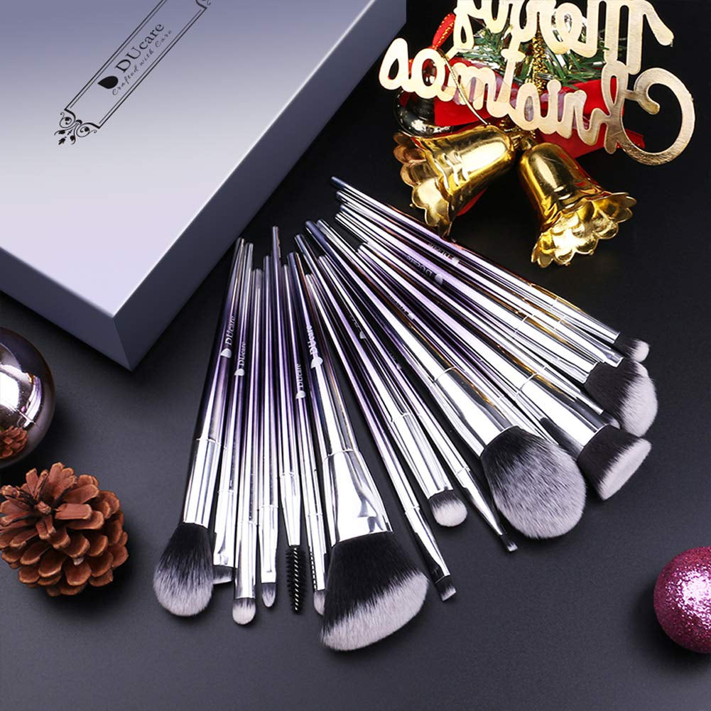 Makeup Brushes Set 17Pcs Professional Makeup Brushes Face Eye Shadow Eyeliner Foundation Blush Lip Powder Blending Brushes