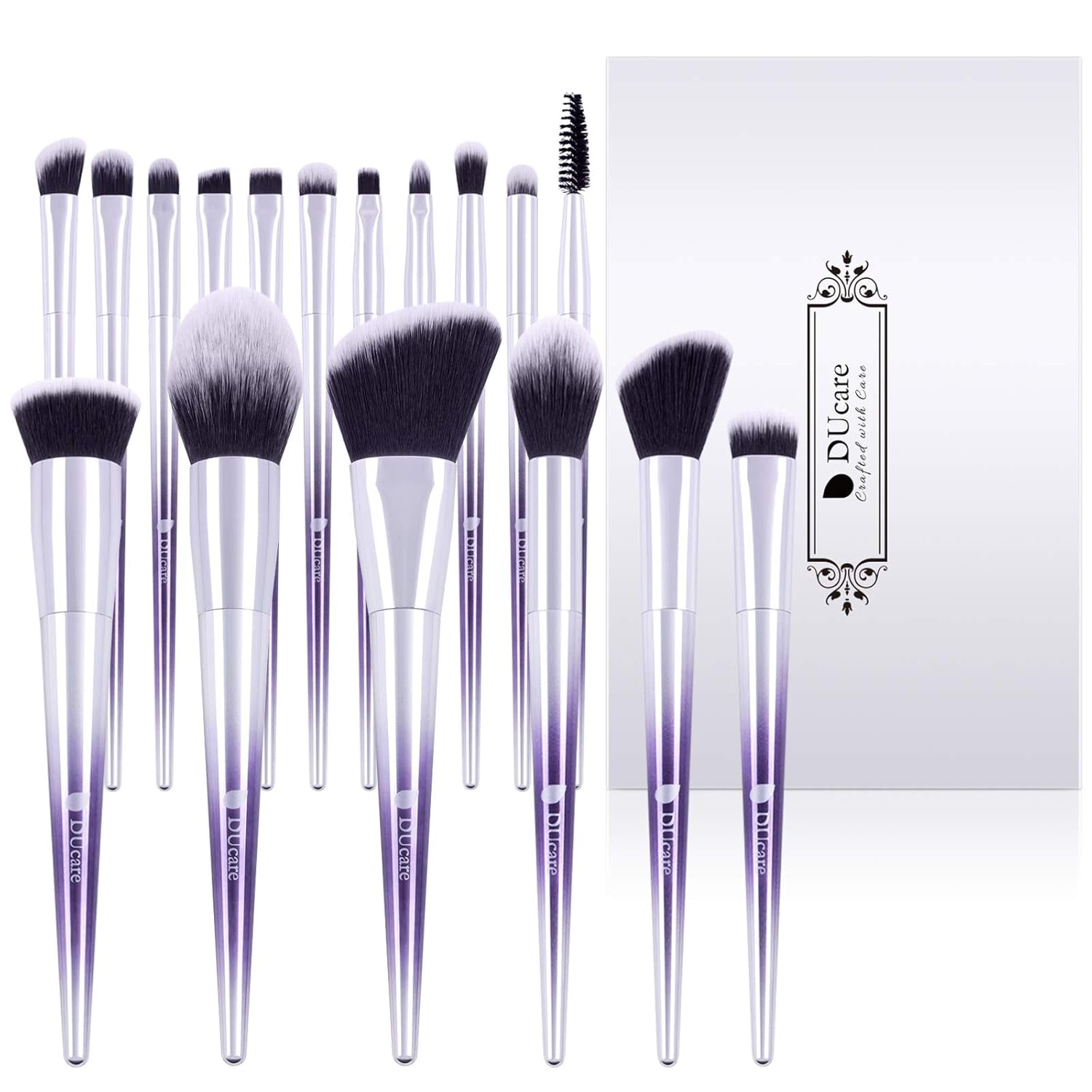 Makeup Brushes Set 17Pcs Professional Makeup Brushes Face Eye Shadow Eyeliner Foundation Blush Lip Powder Blending Brushes